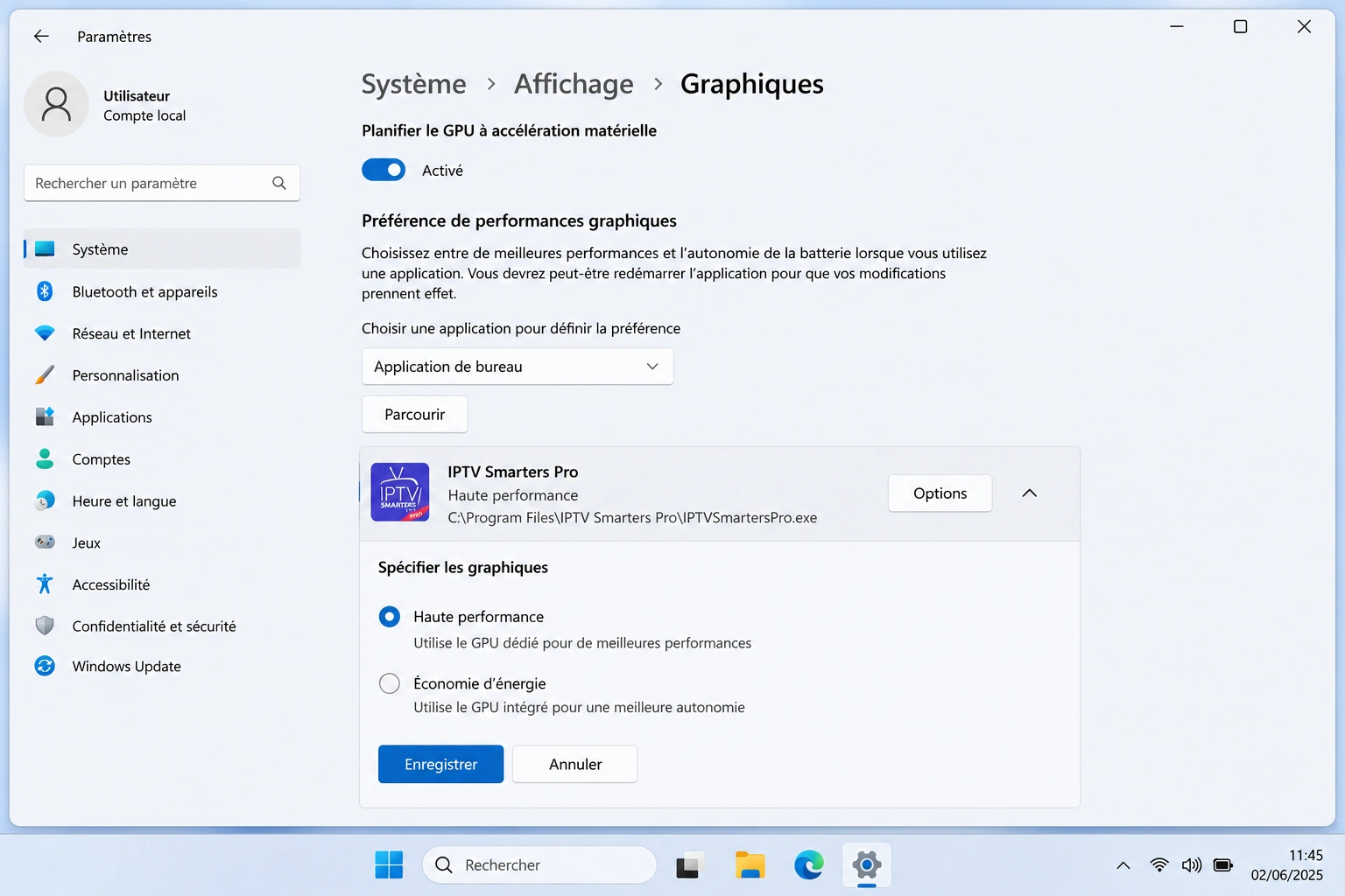 Installer IPTV Smarters Pro sur Windows 11 : écran d'avertissement SmartScreen lors du téléchargement