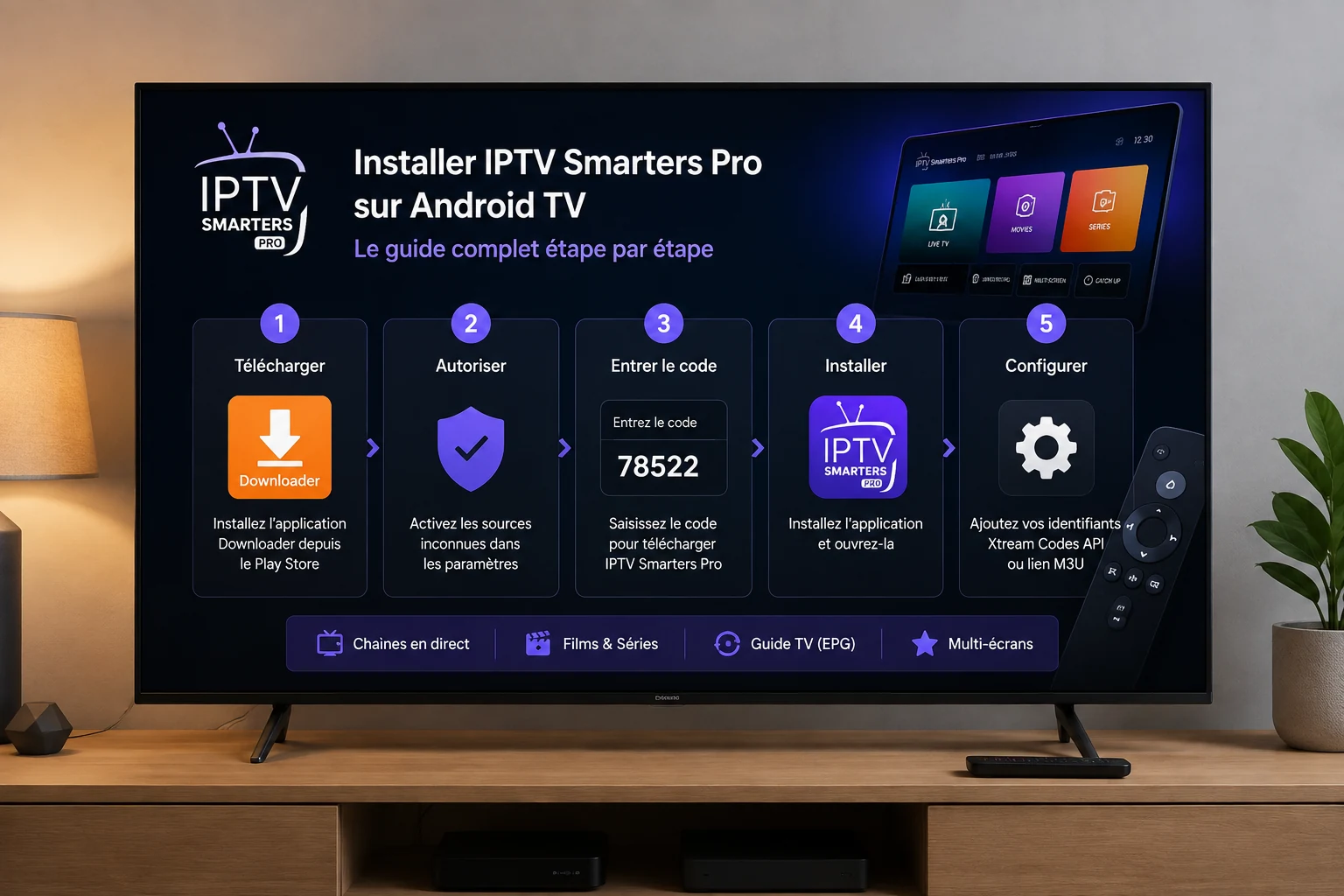 Installer IPTV Smarters Pro sur Android TV 1 Installer IPTV Smarters Pro sur Android TV